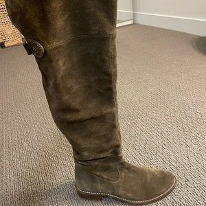 Over knee suede FRYE boots - brown hazelnut color